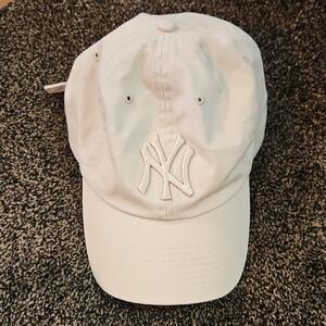 White Embroidered Logo Cap